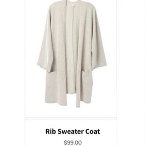 Donni- “Ribbed” Grey Cardigan‎ Sweater